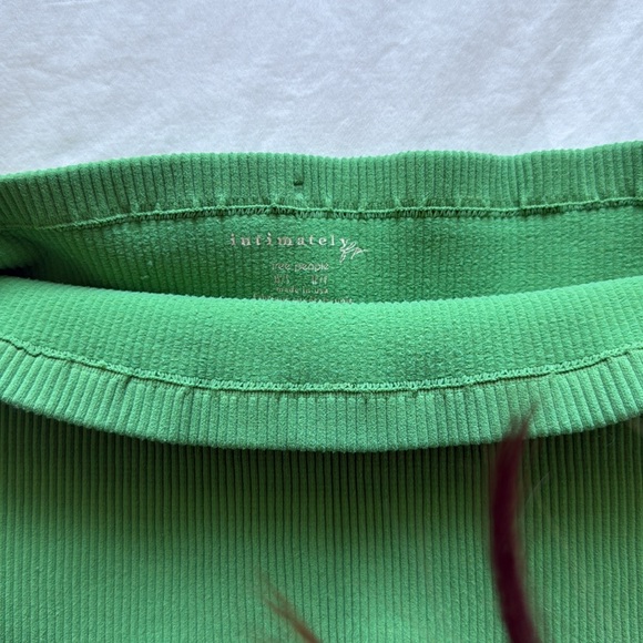 Green Ribbed Tube Top - Picture 2 of 2